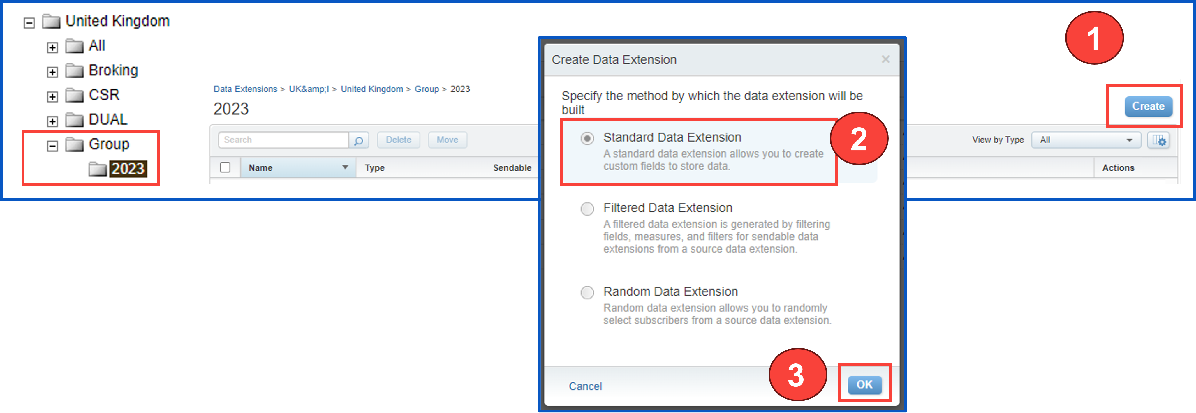 Computer Data Add Ons A pop-up window will appear to set up your data extension.